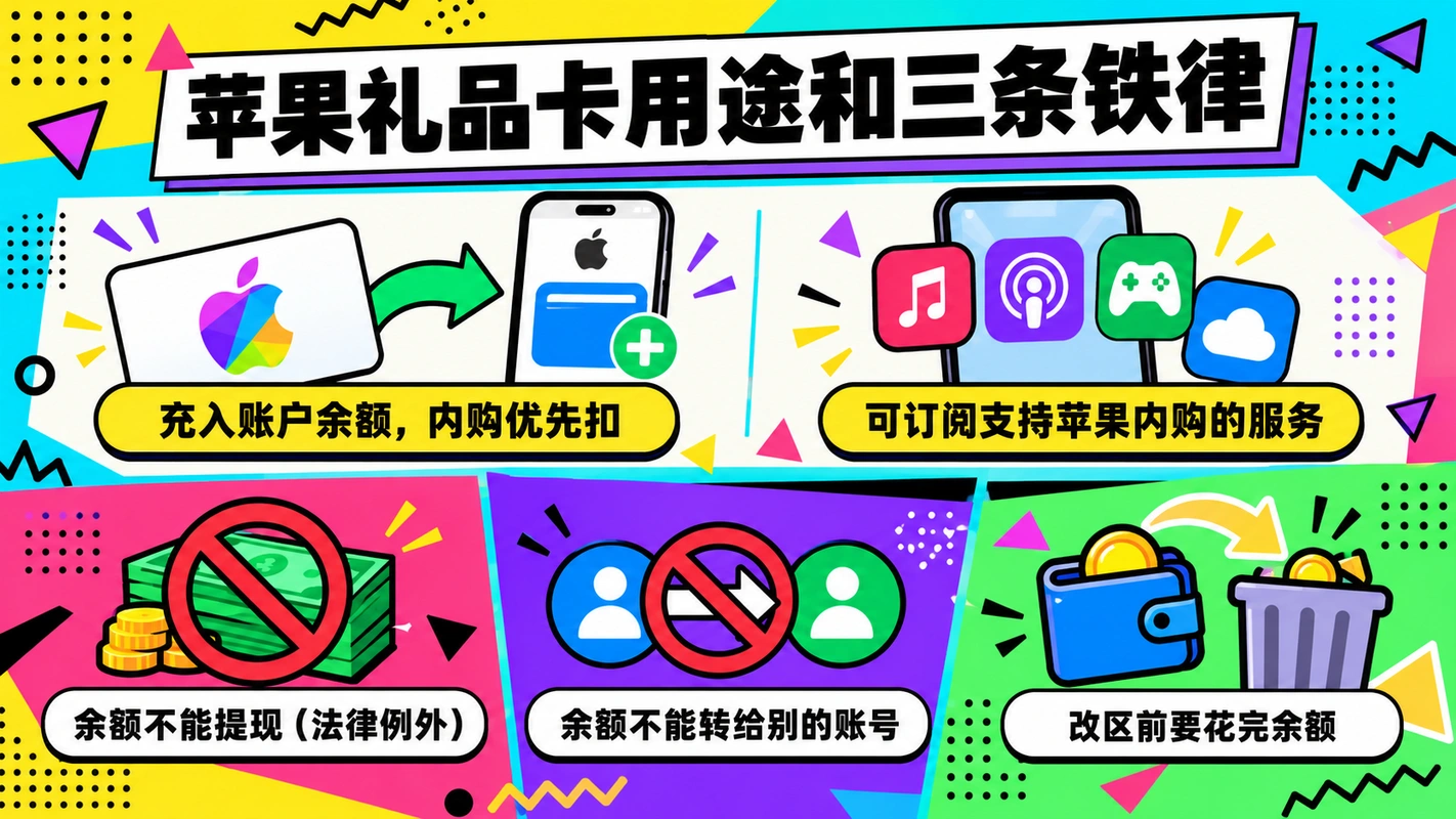 苹果礼品卡用途和三条铁律