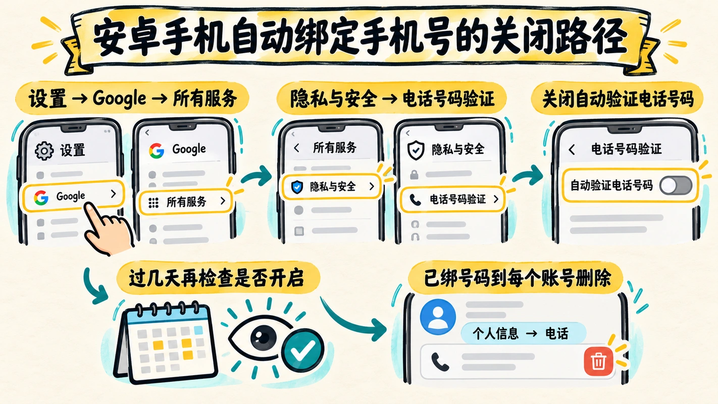 安卓手机自动绑定手机号的关闭路径