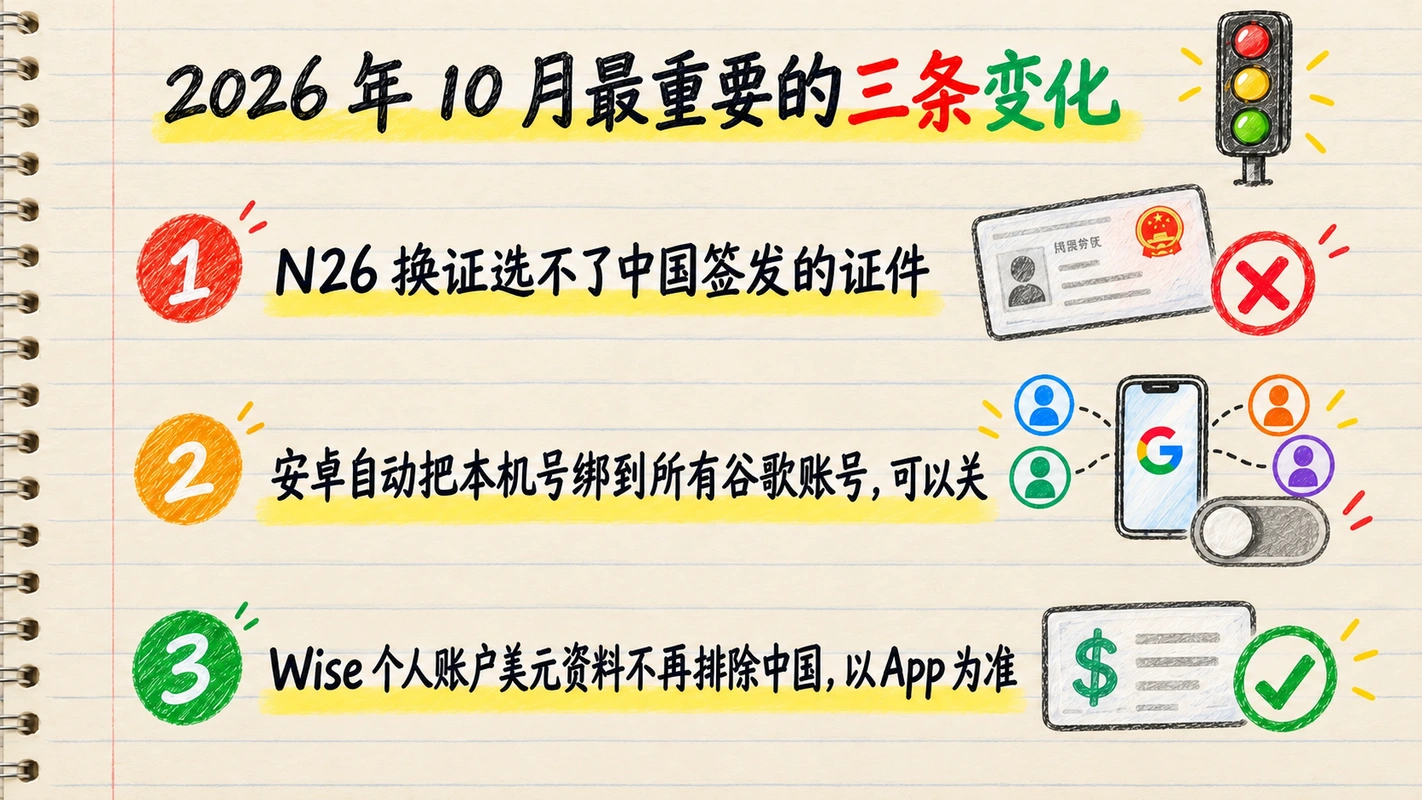 2026 年 10 月最重要的三条变化